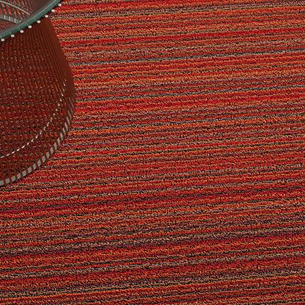 Orange Skinny Stripe Shag Mat – ECOVIBE