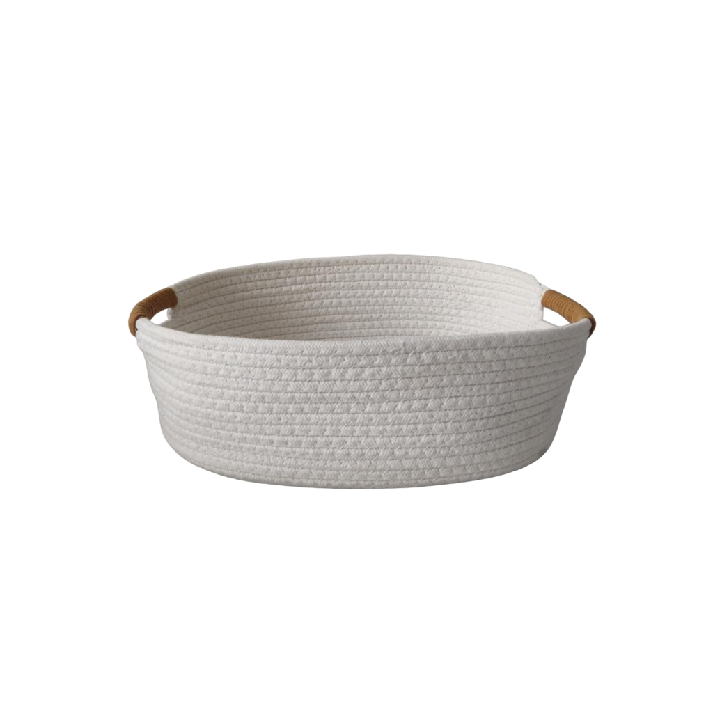 Cotton Rope Shallow Basket