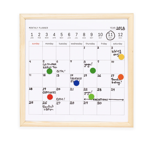 Mini Whiteboard Calendar