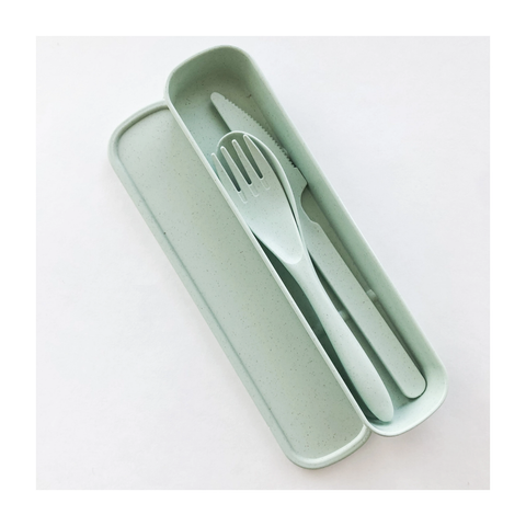 Biodegradable Reusable Wheat Straw Cutlery Set